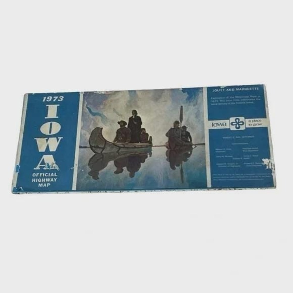1973‎ Iowa Official Highway Map Vintage